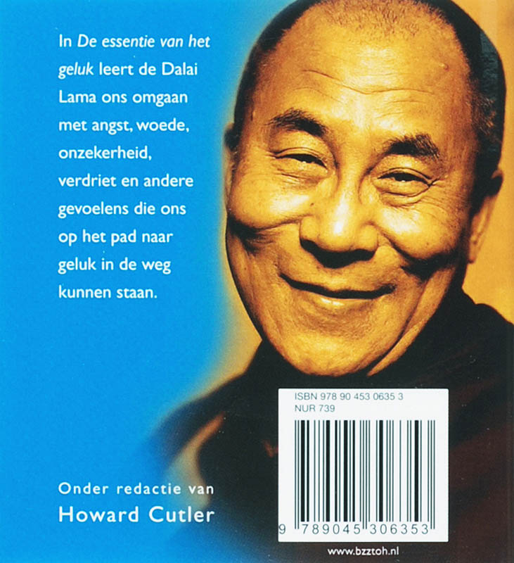 Achterkant van De essentie van het geluk