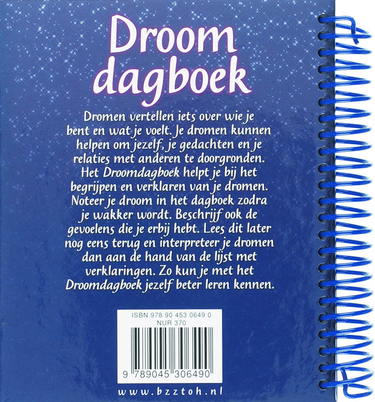 Achterkant van Droomdagboek