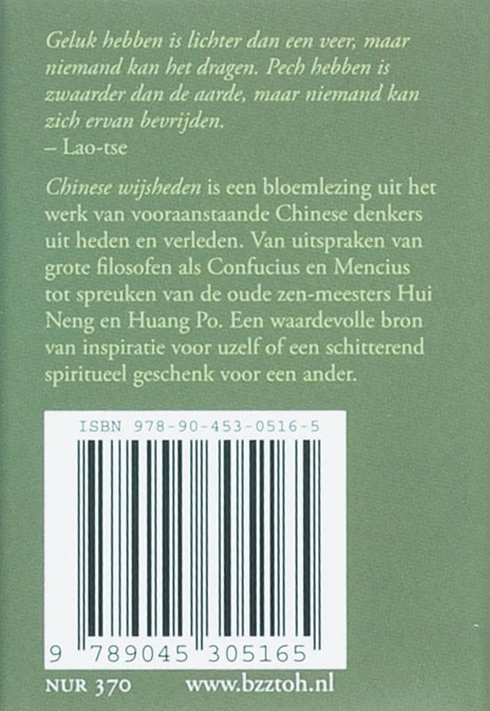 Achterkant van Chinese wijsheden 3 ex