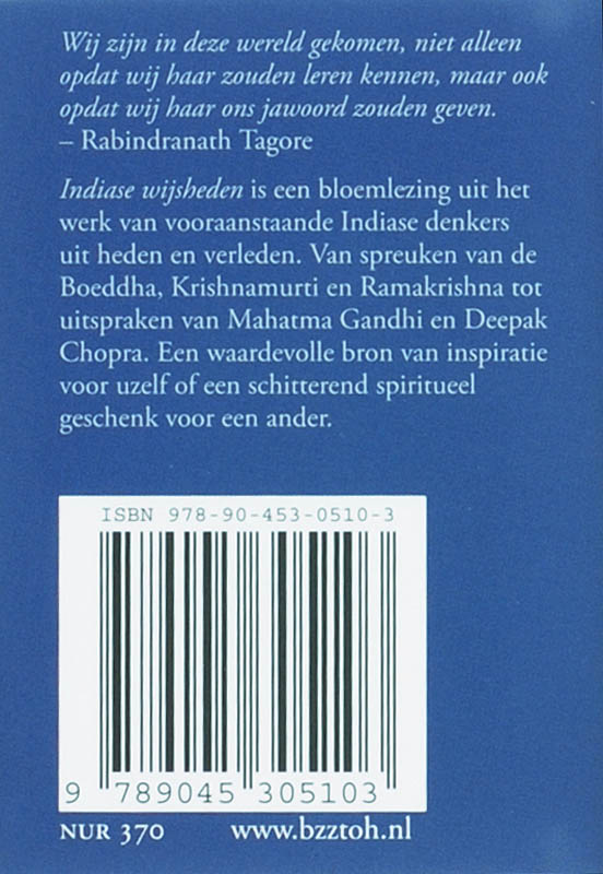 Achterkant van Indiase wijsheden 3 ex