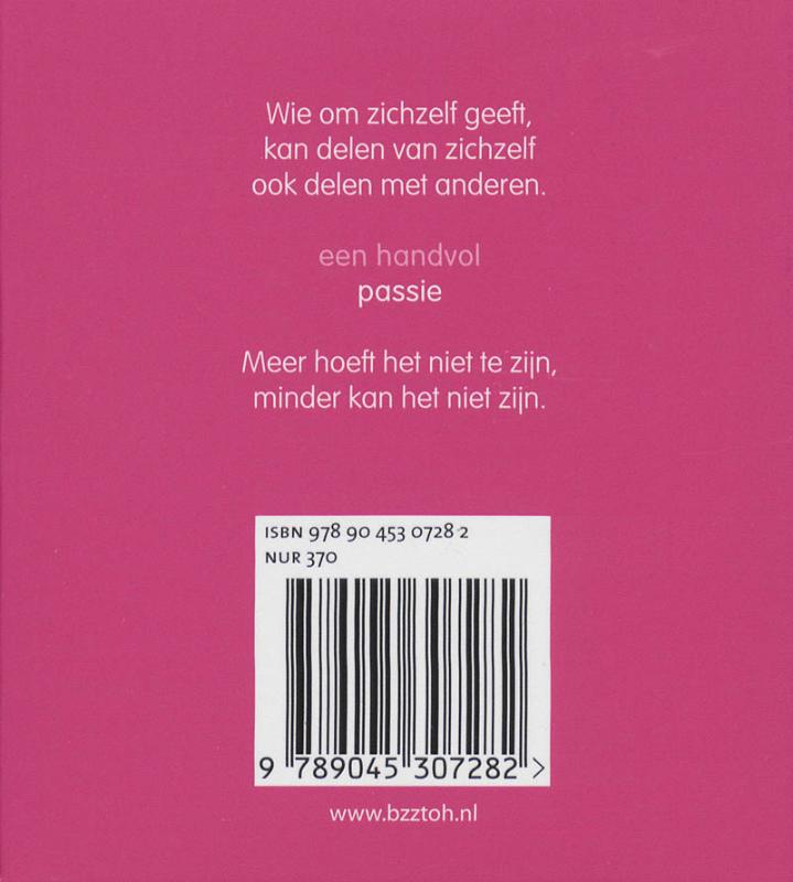 Achterkant van Een handvol passie