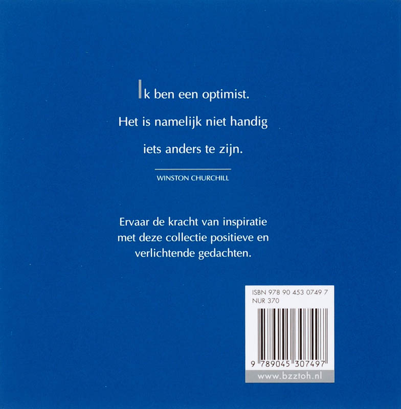 Achterkant van Positief denken De kracht van inspiratie