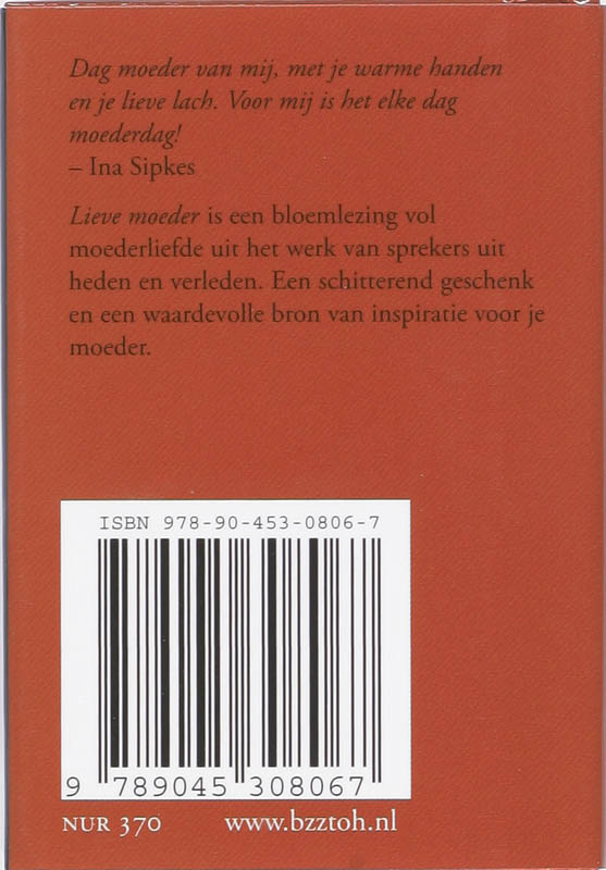 Achterkant van Lieve moeder