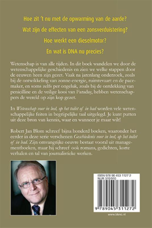 Achterkant van Wetenschap voor in bed, op het toilet of in bad