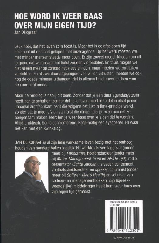 Achterkant van Hoe word ik weer baas over mijn eigen tijd?