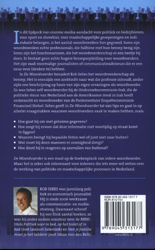 Achterkant van De woordvoerder