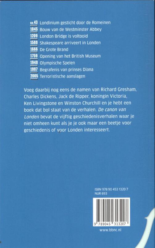 Achterkant van De canon van Londen
