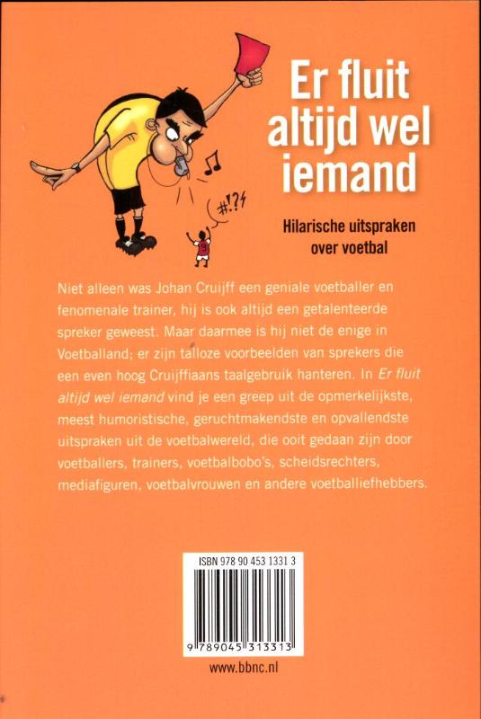 Achterkant van Er fluit altijd wel iemand