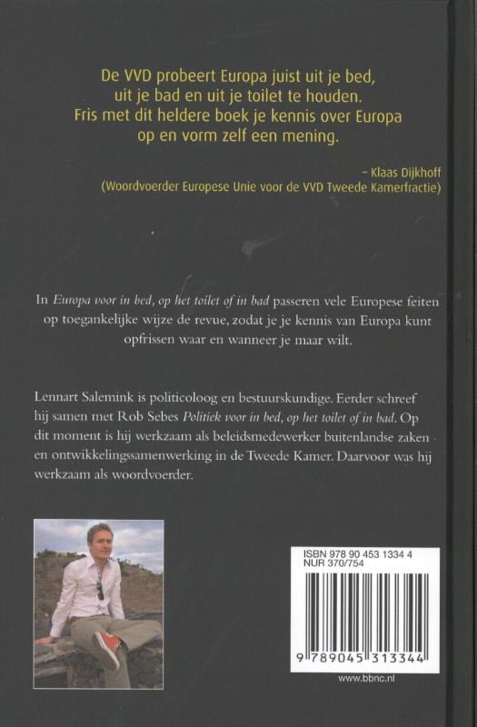 Achterkant van Europa voor in bed, op het toilet of in bad