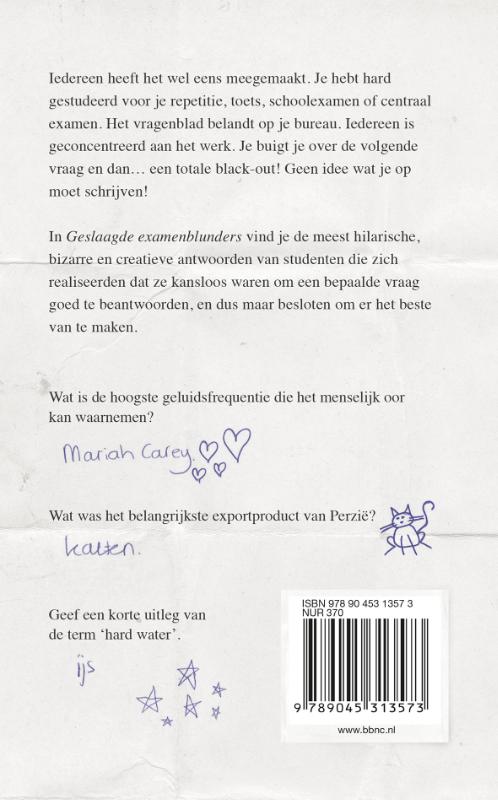 Achterkant van Geslaagde examenblunders