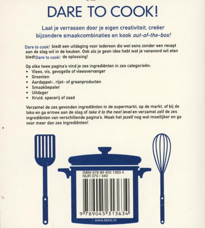 Achterkant van Dare to cook!