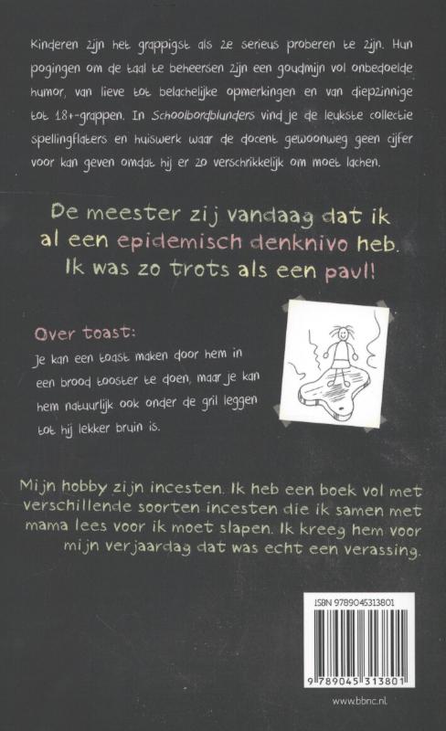 Achterkant van Schoolbord blunder