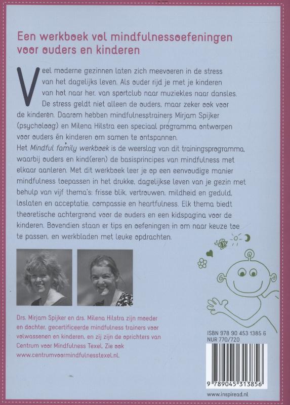 Achterkant van Mindful family werkboek