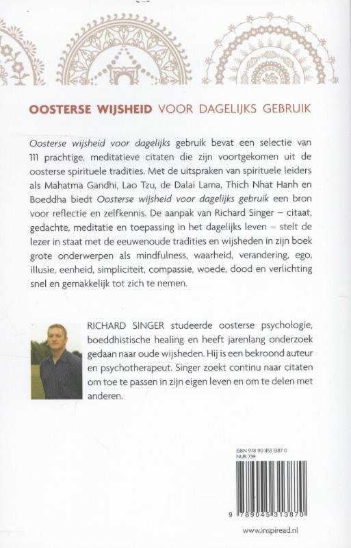 Achterkant van Oosterse wijsheid