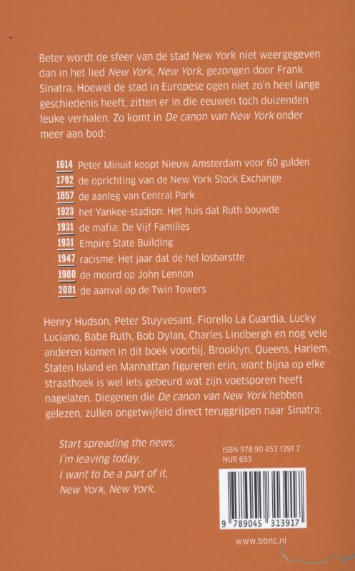 Achterkant van De canon van New York
