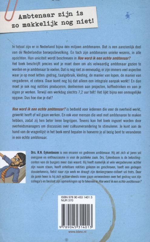 Achterkant van Hoe word ik een echte ambtenaar?