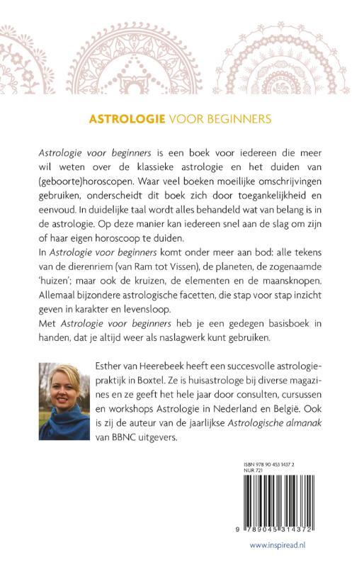 Achterkant van Astrologie voor beginners