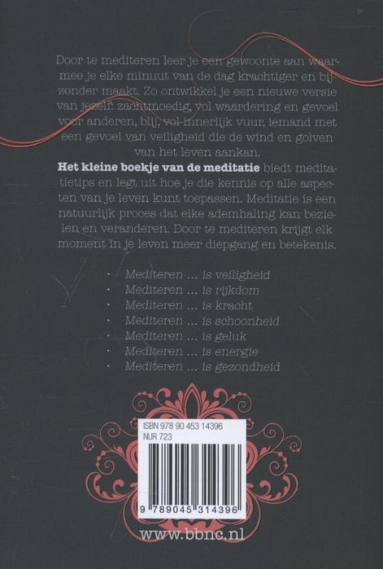 Achterkant van Het kleine boekje van de meditatie