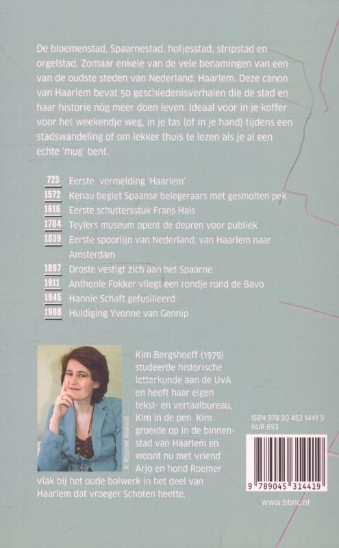 Achterkant van De canon van Haarlem
