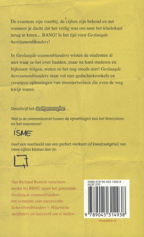 Achterkant van Geslaagde herexamenblunders