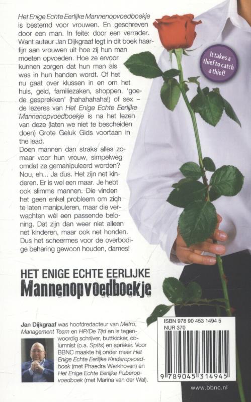 Achterkant van Het enige echte eerlijke mannenopvoedboekje