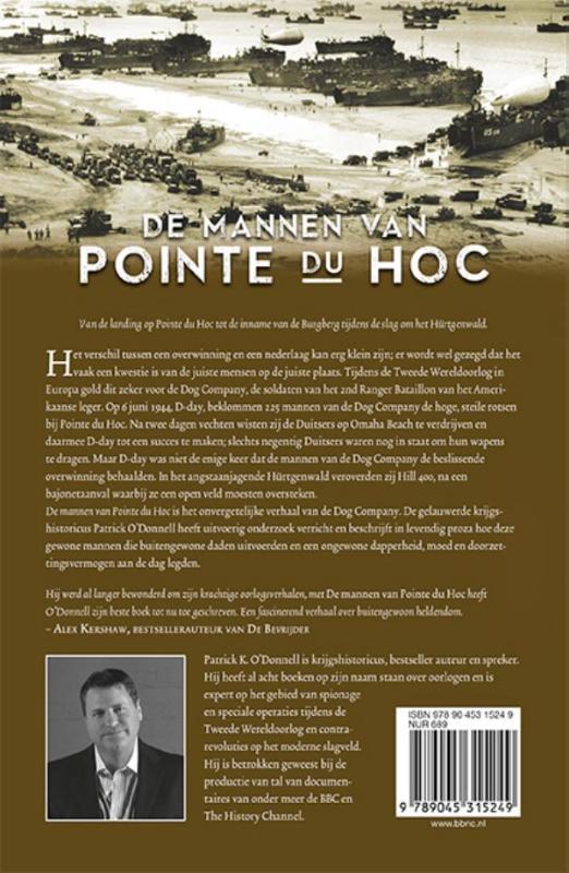Achterkant van De mannen van pointe du hoc