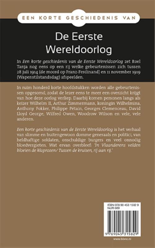 Achterkant van De eerste wereldoorlog