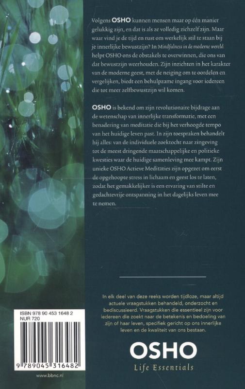 Achterkant van Mindfulness in de moderne wereld