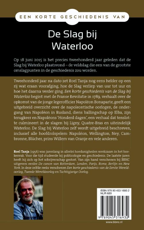 Achterkant van Een korte geschiedenis van de Slag bij Waterloo