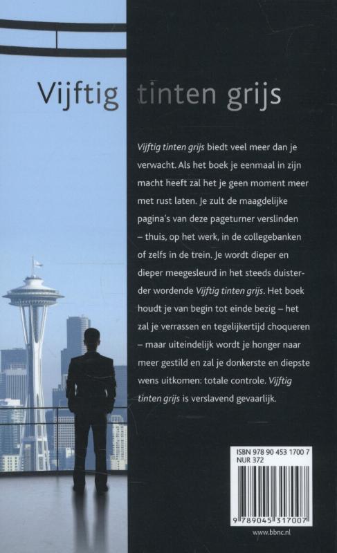 Achterkant van Vijftig tinten grijs