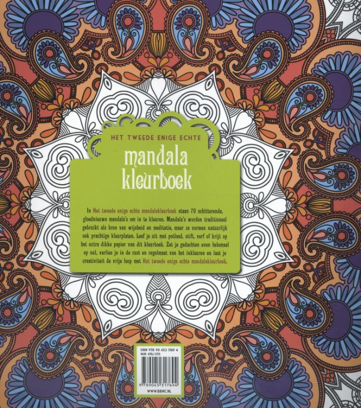 Achterkant van Het tweede enige echte mandalakleurboek