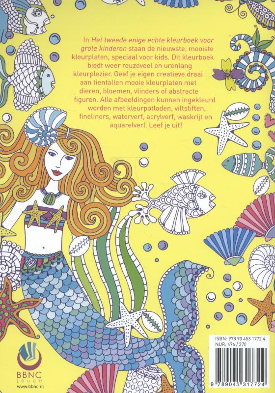 Achterkant van Het tweede enige echte kleurboek voor grote kinderen