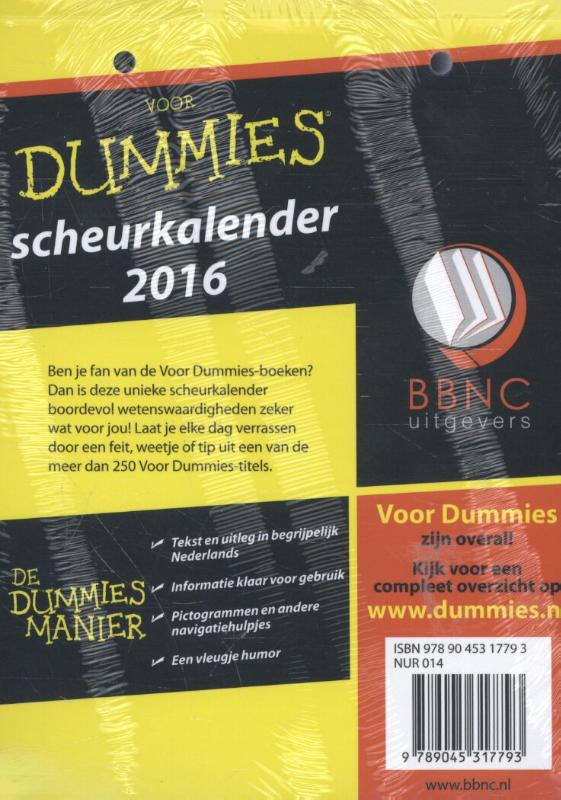 Achterkant van 2016