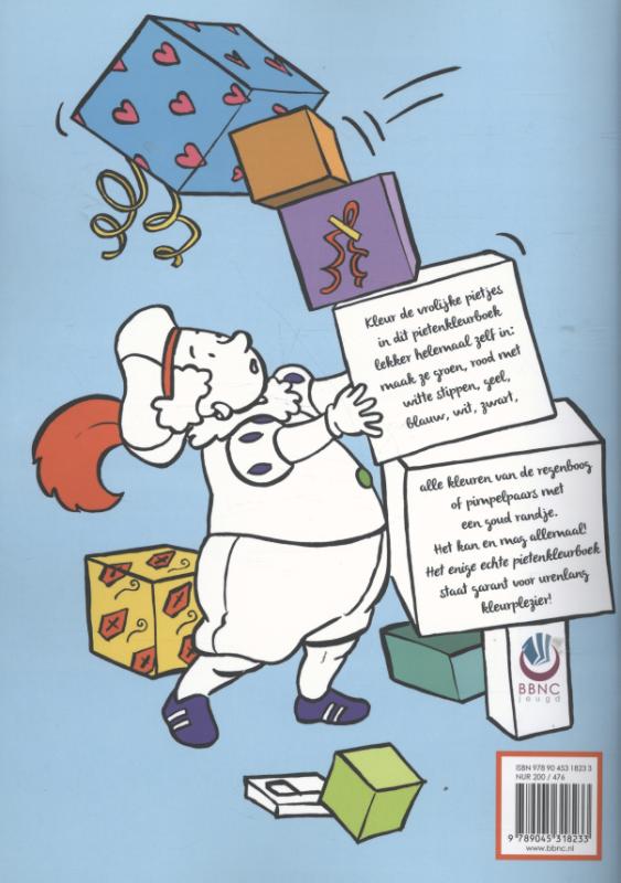 Achterkant van Het enige echte pieten kleurboek