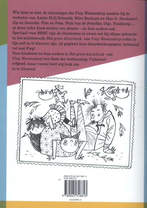 Achterkant van Het grote kleurboek van Fiep Westendorp