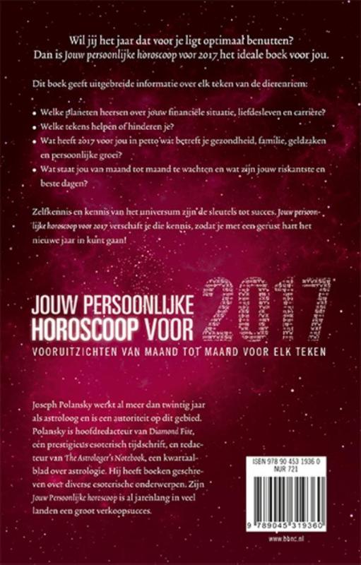 Achterkant van Jouw persoonlijke horoscoop voor 2017