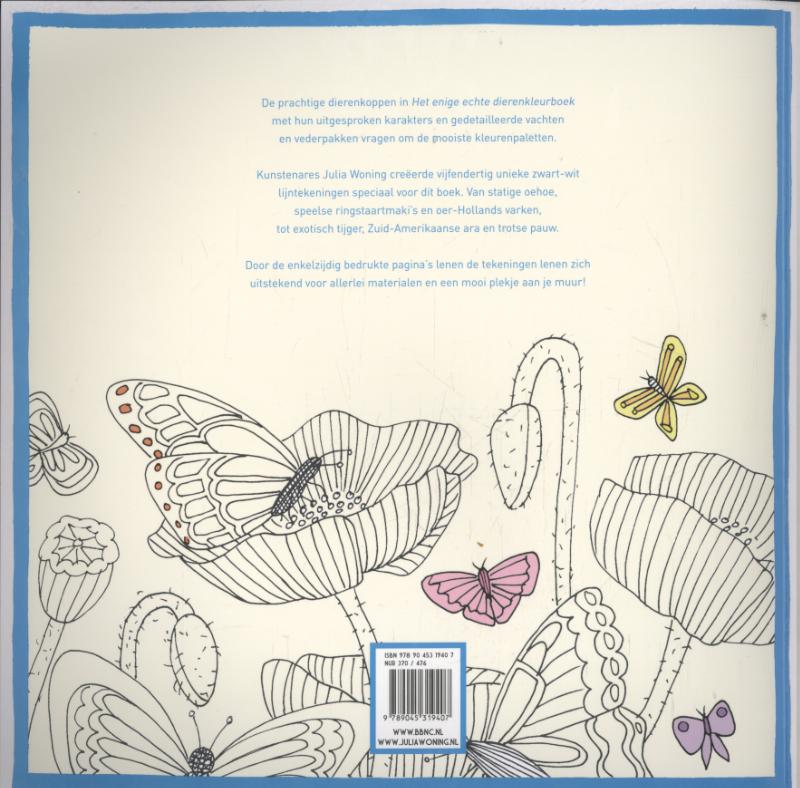 Achterkant van Het enige echte dierenkleurboek