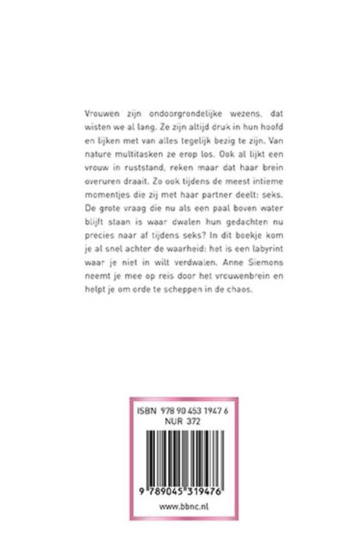 Achterkant van Waar vrouwen aan denken tijdens seks