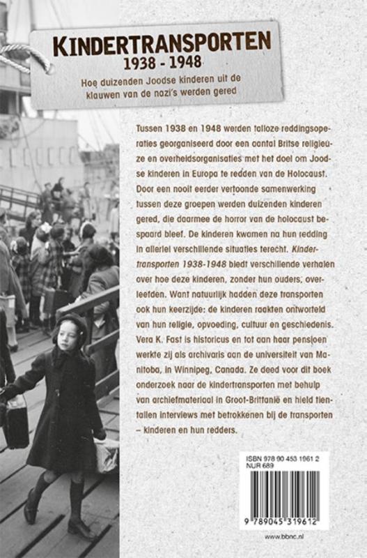 Achterkant van Kindertransporten 1938-1948