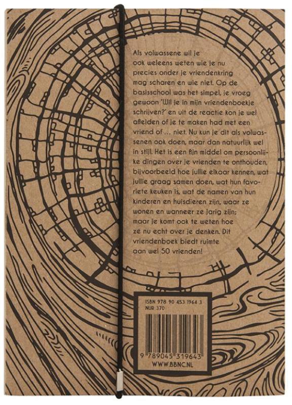 Achterkant van Een vriendenboek voor volwassenen