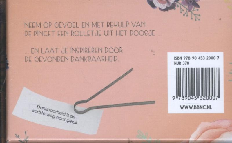 Achterkant van Een doosje vol dankbaarheid