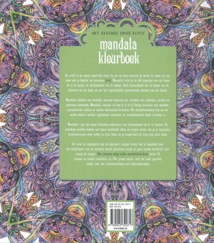 Achterkant van Het zevende enige echte mandalakleurboek