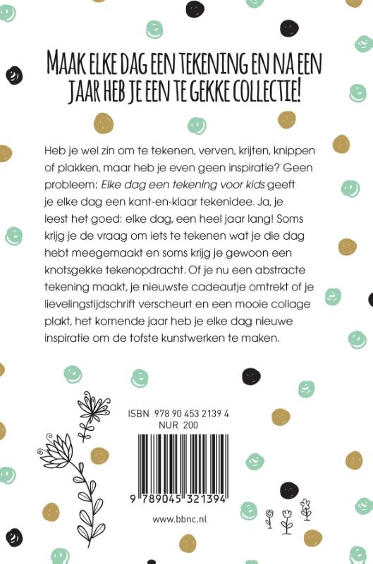 Achterkant van Elke dag een tekening voor kids