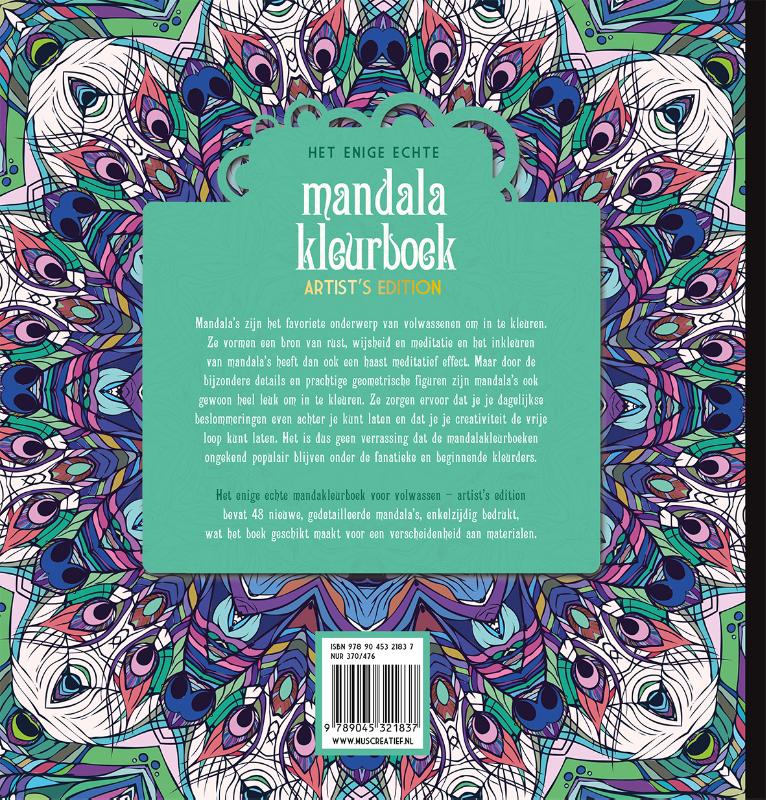 Achterkant van Het enige echte mandalakleurboek
