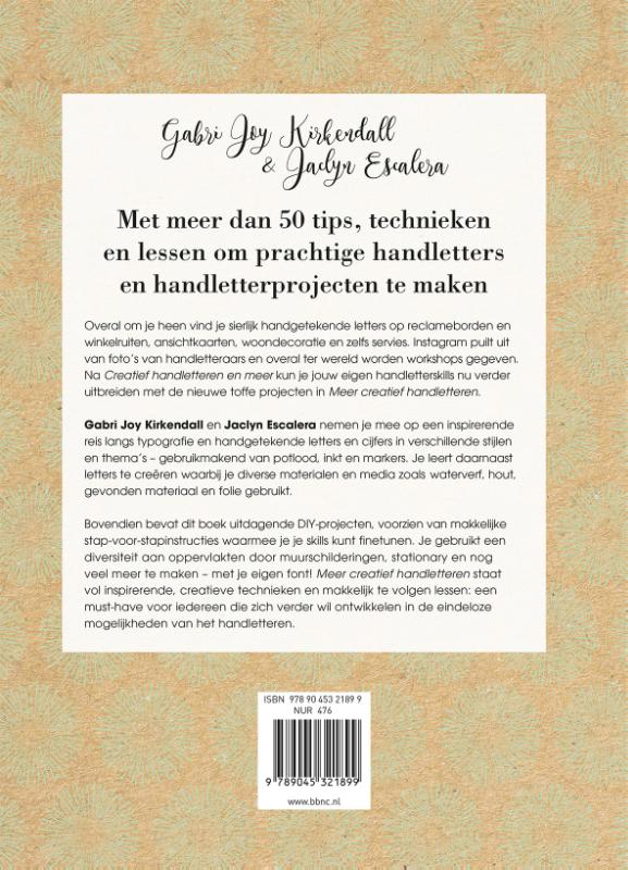 Achterkant van Meer creatief handletteren