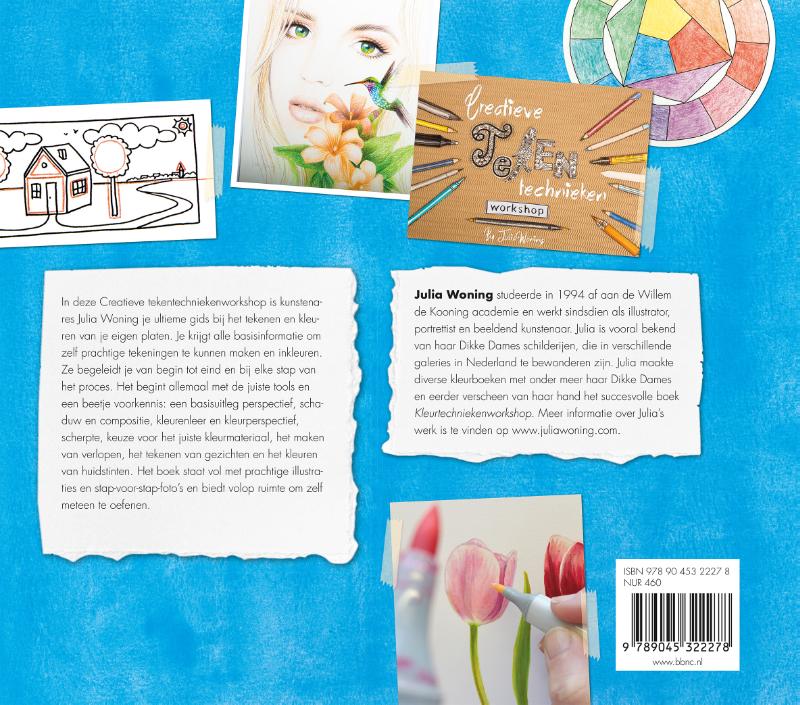 Achterkant van Creatieve tekentechnieken workshop