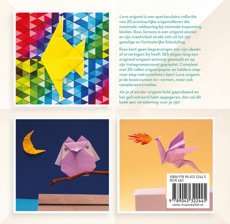 Achterkant van Love origami!