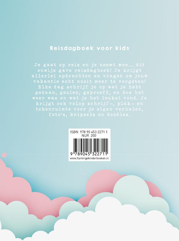 Achterkant van Reisdagboek voor kids