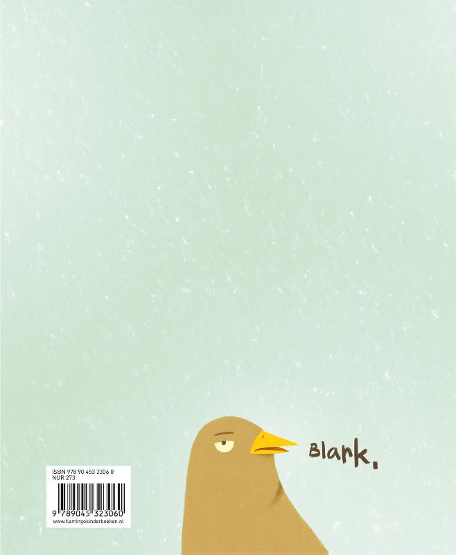 Achterkant van Kleine vogel leert een stout woord