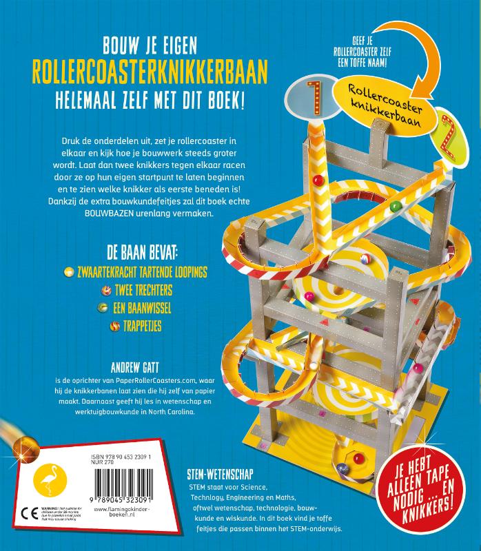 Achterkant van Rollercoaster knikkerbaan